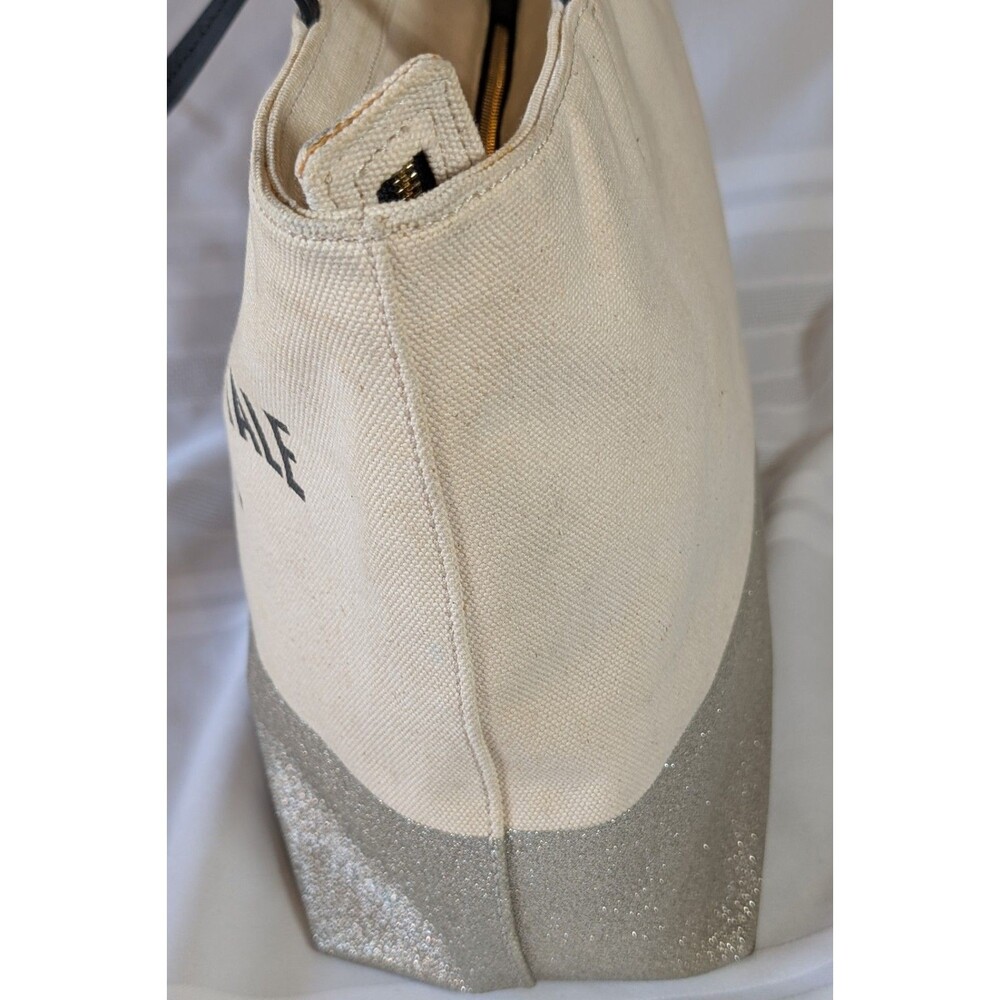 Kate Spade Disney Fairytale Fashionable Canvas Tote Bag Silver Glitter Black - Picture 14 of 16